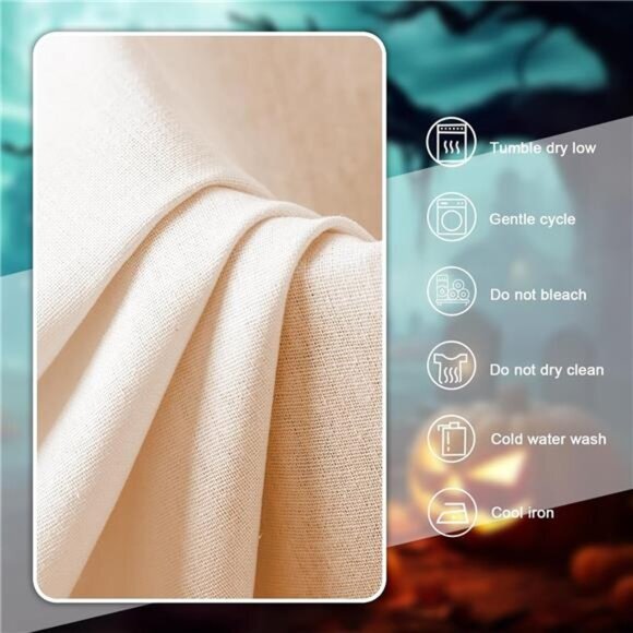 Set of 4 Halloween Pillow Covers -18x18 Inch 'Boo' Ghost & Evil Pumpkin Cushion - Picture 6 of 7